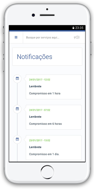 Agenda - Exemplo de notificações